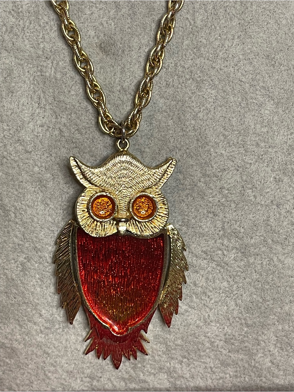 Vintage owl necklace